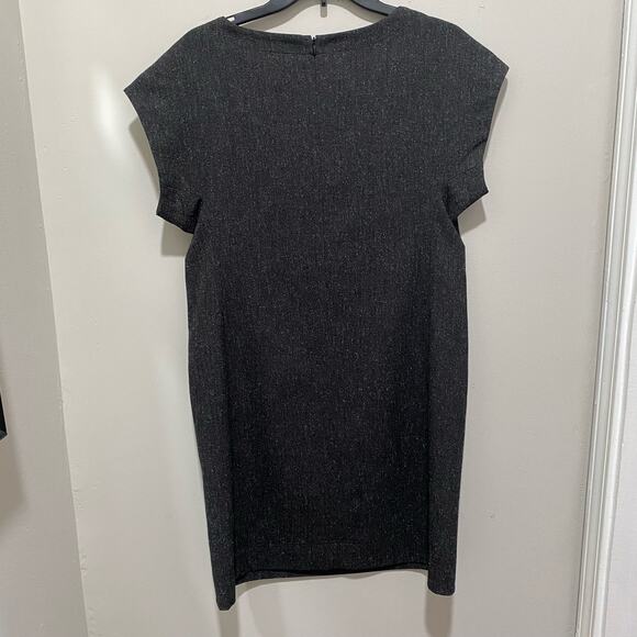 RAFAELLA Charcoal Grey Shift Dress SIZE 8 Fully Lined Sleeveless Career - Picture 8 of 8